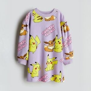 H&M Pokemon Printed Sweatshirt Dress